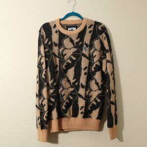 Ice Cream Coneman Jaquard Crewneck Mohair Sweater (L)